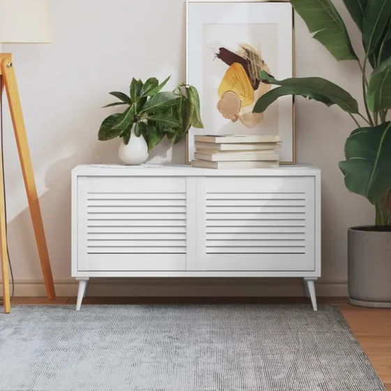 vidaXL skabslger 2 stk. 39,5x49,4 cm lamel hvid, massivt fyr