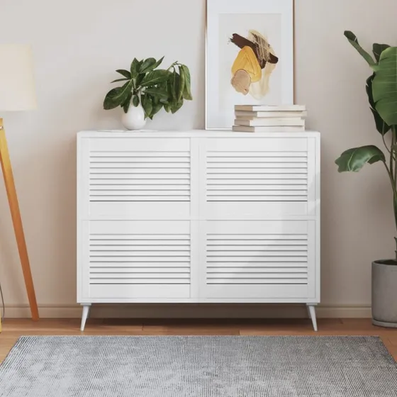 vidaXL skabslger 4 stk 39,5x59,4 cm lameldesign hvid