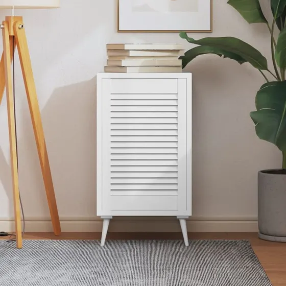 vidaXL skabslge 61,5x39,4 cm lameldesign massivt fyrretr hvid