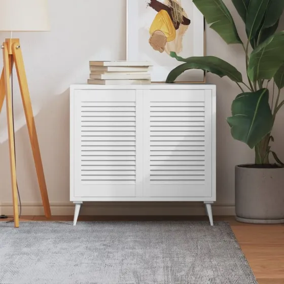 vidaXL skabslger 2 stk. 61,5x39,4 cm lamel massivt fyr hvid