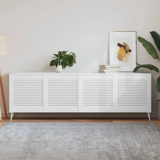 vidaXL skabslger 4 stk. 61,5x59,4 cm lameldesign massivt fyr hvid