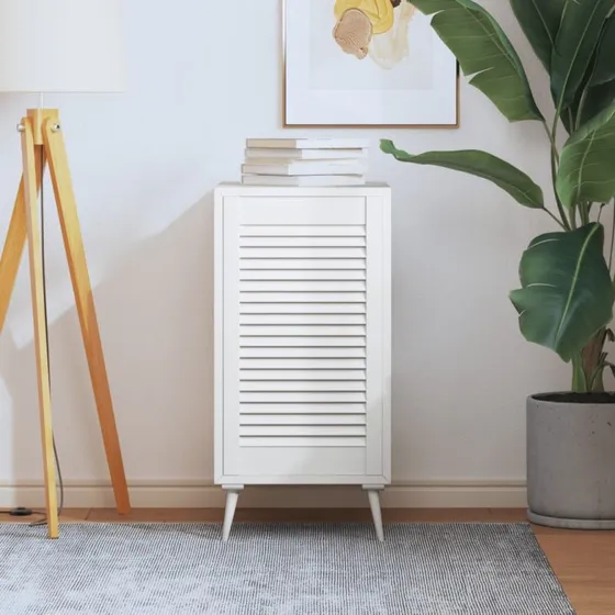 vidaXL skabslge 69x39,4 cm lamel massivt fyrretr, hvid