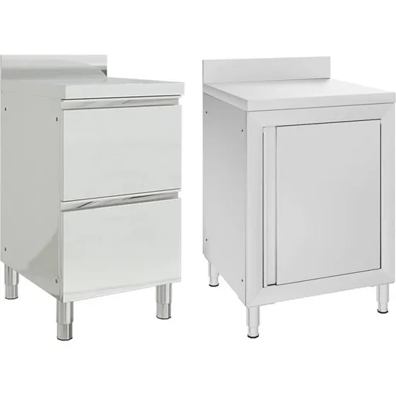 vidaXL kommercielle kkkenskabe 2 stk., rustfrit stl