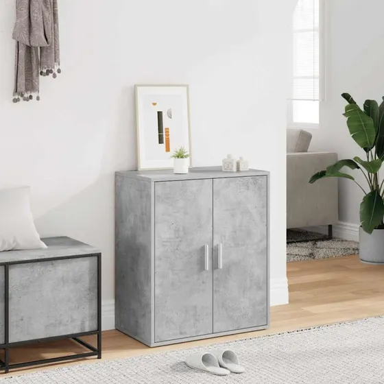 vidaXL skoskab 60x35x70 cm konstrueret træ - betongrå