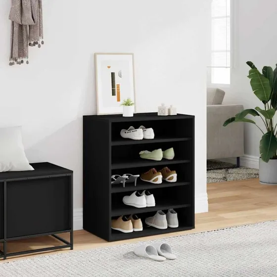 vidaXL skoreol 60x35x70 cm sort (konstrueret træ)