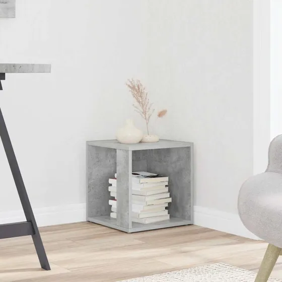 vidaXL sidebord 33x33x34,5 cm konstrueret træ – betongrå