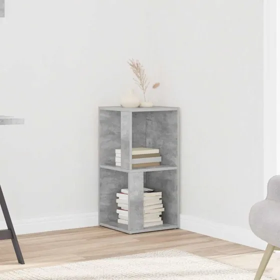 vidaXL hjørnereol 33x33x67 cm konstrueret træ - betongrå