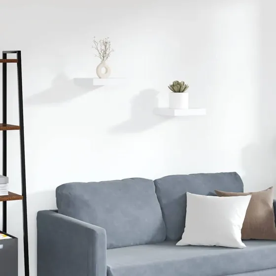 vidaXL væghylder 2 stk. 23x23,5x3,8 cm hvid MDF