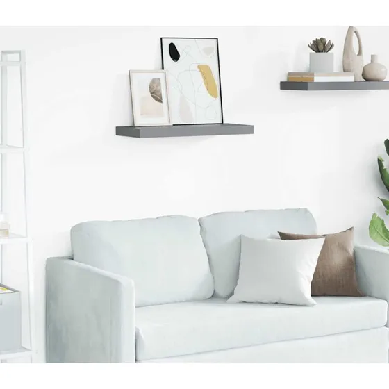 vidaXL væghylde 60x23,5x3,8 cm MDF - grå