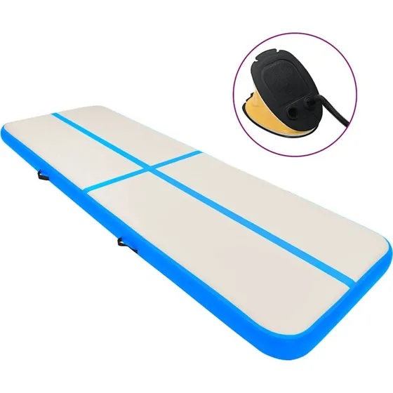 vidaXL Oppustelig gymnastikmtte 800x100x20 cm PVC bl