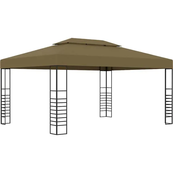 vidaXL pavillon 3x4 m 180 g/m², gråbrun