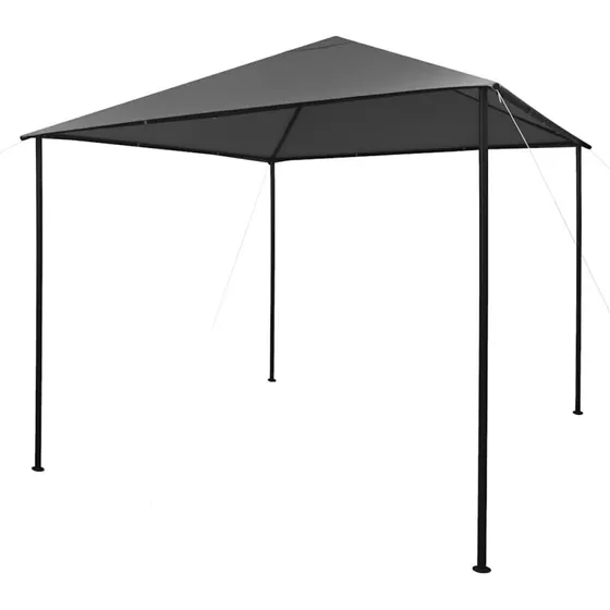 vidaXL pavillon 3x3 m stof og stål 180 g/m² antracitgrå