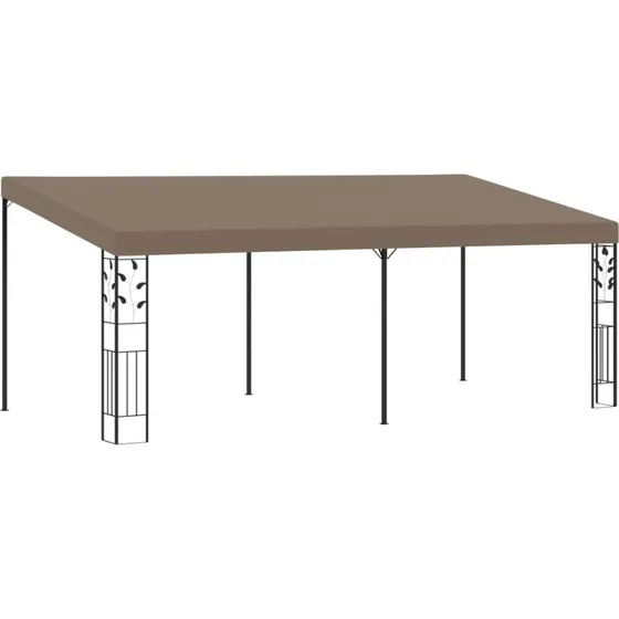 vidaXL vægmonteret pavillon 6x3x2,5 m gråbrun