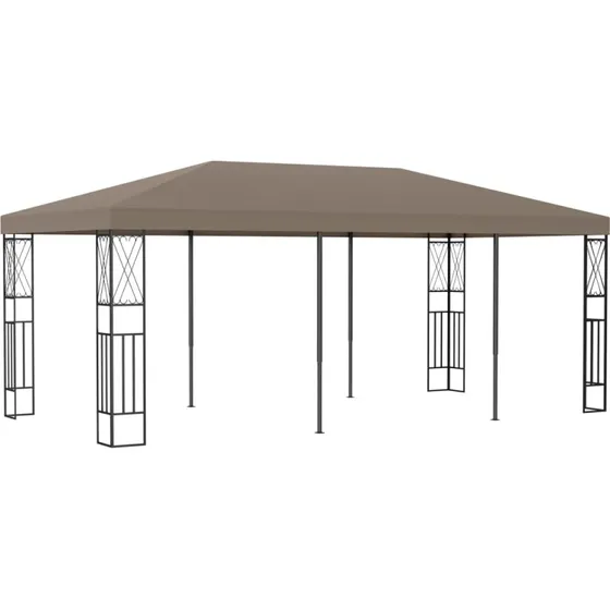 vidaXL pavillon 6x3 m gråbrun (stålstel, polyester)