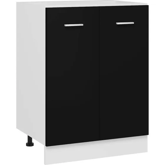 vidaXL underskab Lyon sort 60x46x81,5 cm konstrueret træ