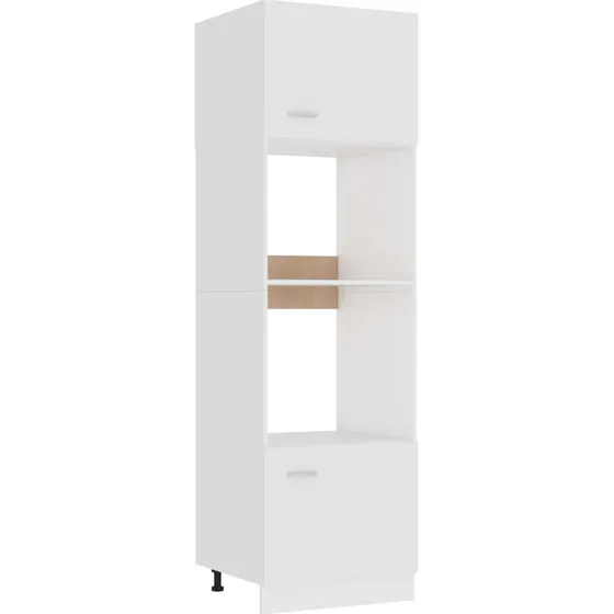 vidaXL mikroblgeovnsskab Lyon hvid 60x57x207 cm