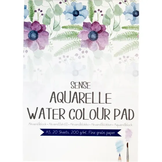 Sense Akvarelblok A5 200 g - 20 blade