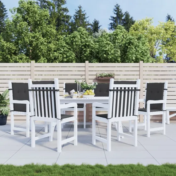 vidaXL 6 stk stolehynde lav ryg 100x50x3 cm oxfordstof sort