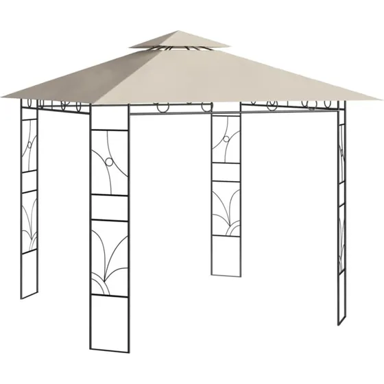 vidaXL Pavillon 3x3x2,7 m 160 g/m² creme