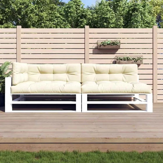 vidaXL pallehynder 5 stk. stof cremefarvet