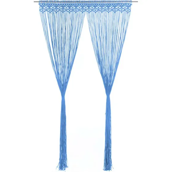 vidaXL macramgardin 140x240 cm bomuld bl