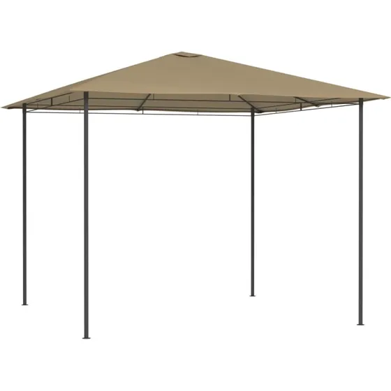vidaXL pavillon 3x3x2,6 m 160 g/m² gråbrun