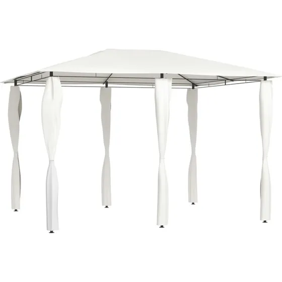 vidaXL pavillon 3x4x2,6 m 160 g/m² creme med stolpeovertræk