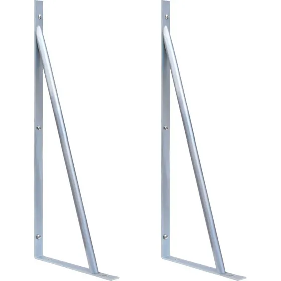 vidaXL stttebeslag til hegnsstolper 2 stk. galvaniseret stl 65x25 cm