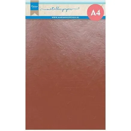 Marianne Design A4 Metallic Paper 5 stk – Copper CA3173
