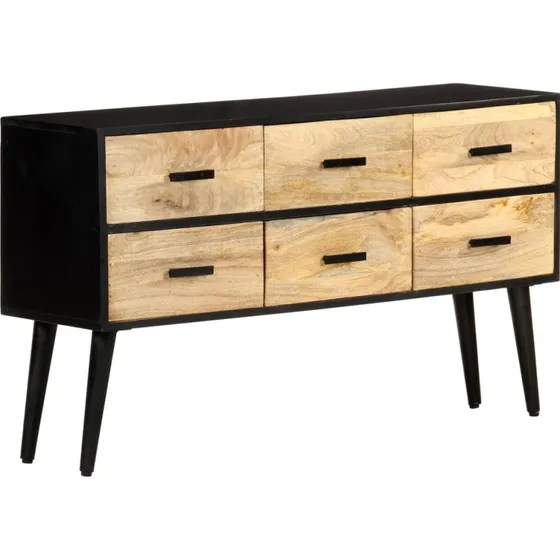 vidaXL skænk i massivt mangotræ 110x33x64 cm