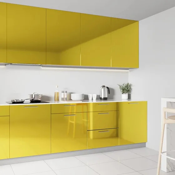 vidaXL selvklæbende møbelfolie 500x90 cm PVC gylden højglans