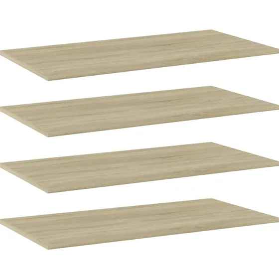 vidaXL boghylder 4 stk. 80x40x1,5 cm Sonoma-eg