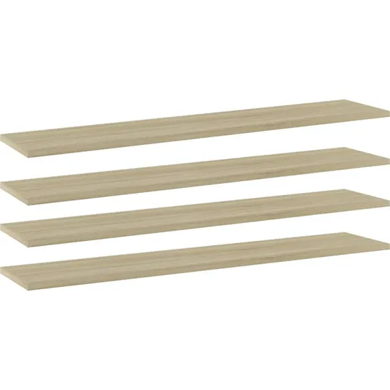 vidaXL boghylder 4 stk. 100x20x1,5 cm Sonoma-eg