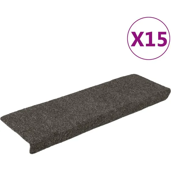 vidaXL selvklæbende trappemåtter 15 stk 65x21x4 cm antracit
