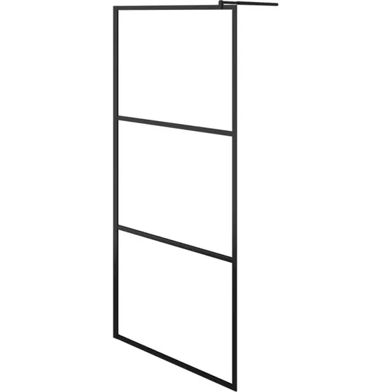 vidaXL brusevg i klart ESG-glas 115x195 cm sort