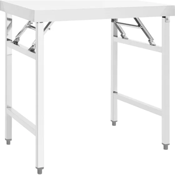 vidaXL foldbart arbejdsbord 85x60x80 cm i rustfrit stål