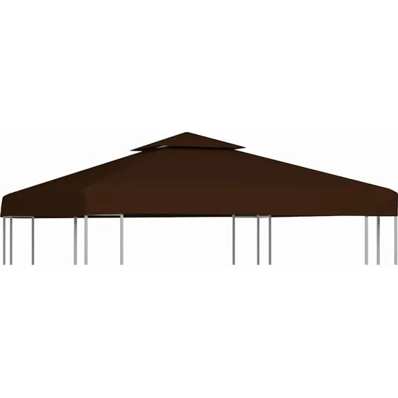 vidaXL pavillontopdække 2 lag 3x3 m 310 g/m² brun