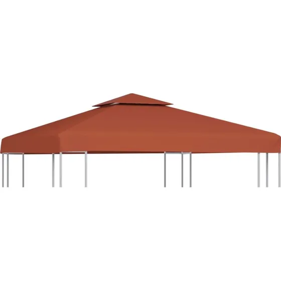 vidaXL pavillontopdække 2-lags 3x3 m 310 g/m² terrakotta