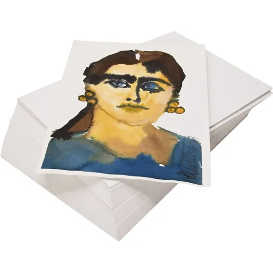 Akvarelpapir A2 180 g, hvid – 100 ark