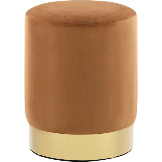 vidaXL puf i fløjl 28x36 cm, brun og guldfarvet