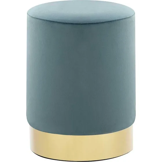 vidaXL puf fløjl 28 x 36 cm lyseblå og guldfarvet