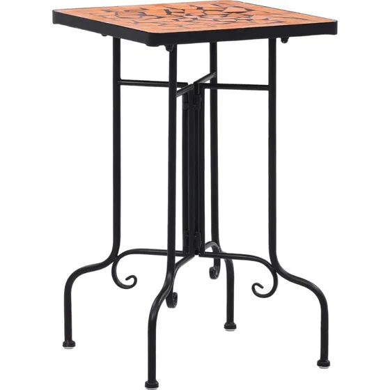 vidaXL mosaikbord i keramik, terracotta  udendrs sidebord