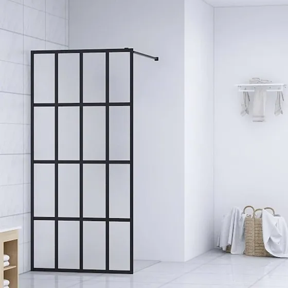 vidaXL bruseafskærmning 118x190 cm hærdet matteret glas