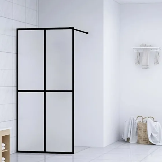 vidaXL bruseafskærmning 118x190 cm matteret hærdet glas