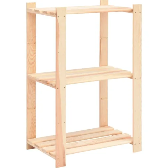 vidaXL reol 3 niveauer 60x38x90 cm i massivt fyrretræ (150 kg)