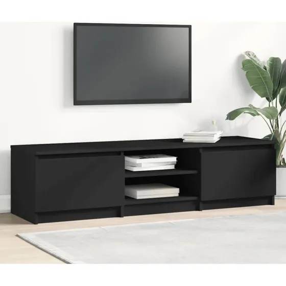 vidaXL TV-bord 140x40x35,5 cm sort med 2 låger