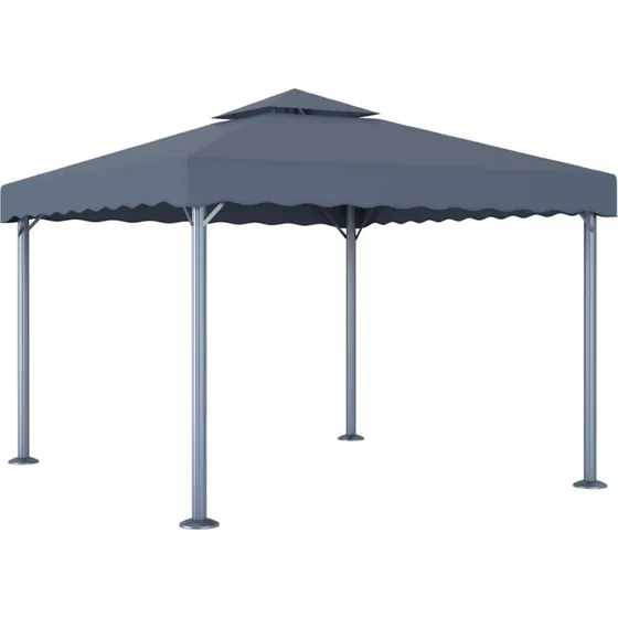 vidaXL pavillon 300x300 cm aluminium antracitgrå