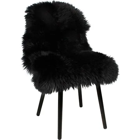 Premium Newzealandsk lammeskind - Sort 60 x 90 cm