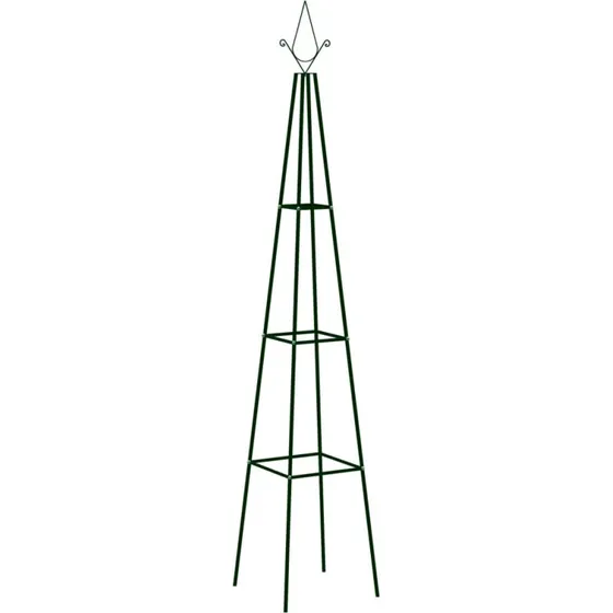 vidaXL plantestativer til klatreplanter 2 stk. 35x35x195 cm mrkegrn