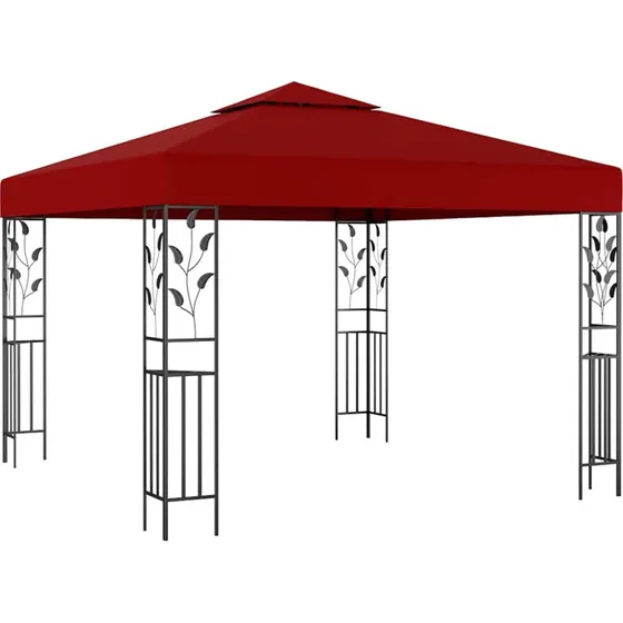 vidaXL pavillon 3x3 m vinrød 180 g/m²